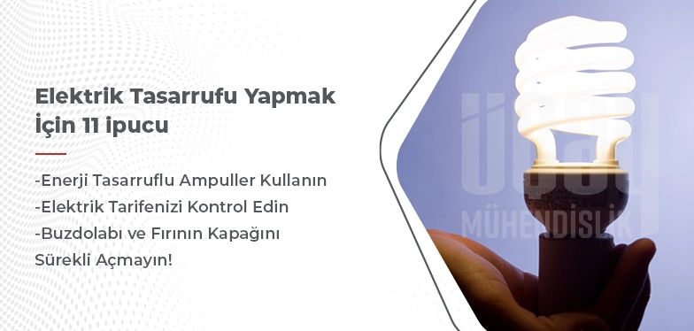 Elektrik Tasarrufu Yapmak İçin 11 ipucu